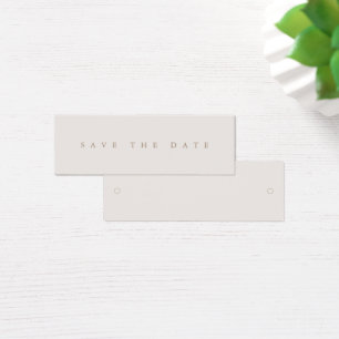 Simple Minimalist Wedding Save The Date Card Tags