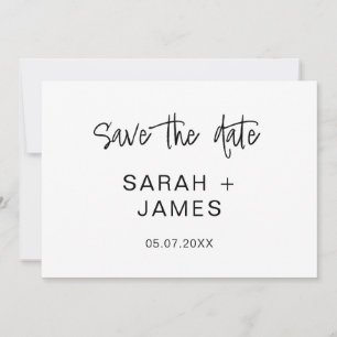 Simple Minimalist Wedding Save the Date Invitation
