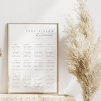 Simple Minimalist Wedding Seating Chart
