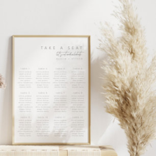 Simple Minimalist Wedding Seating Chart