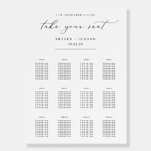 Simple Minimalist Wedding Seating Chart Sign
