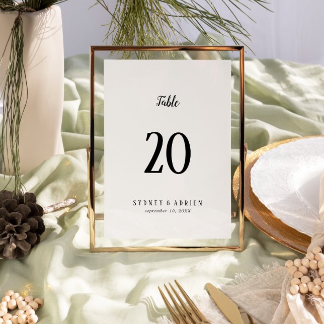 Simple Minimalist Wedding Table Numbers (Creator Uploaded)