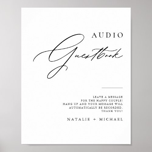 Simple Minimalist Wedding Telephone Guestbook Sign