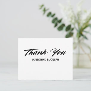 SIMPLE MINIMALIST Wedding Thank You Card