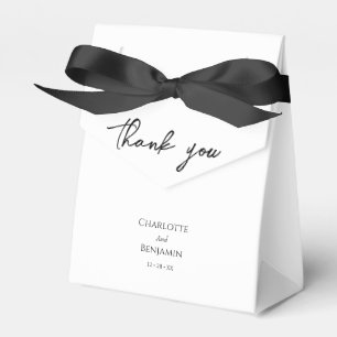 Simple Minimalist Wedding Thank You Favor Box