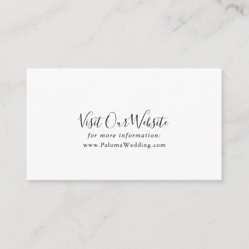 Simple Minimalist Wedding Website Enclosure Card