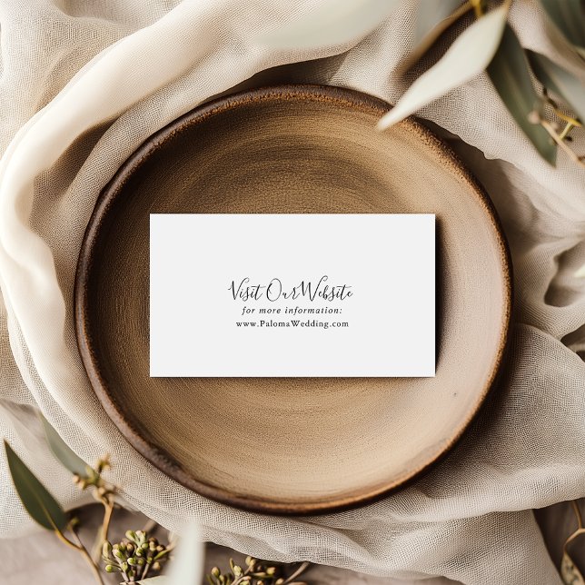 Simple Minimalist Wedding Website Enclosure Card (Creator Uploaded)