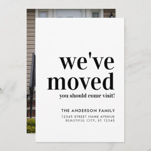 Simple Minimalist We've Moved Modern Photo Moving Announcement