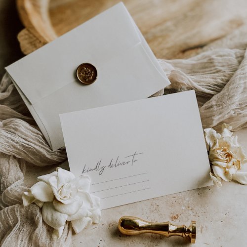 Simple Minimalist White Classic Envelope