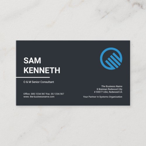 Simple Minimalist White Line CEO Entrepreneur Business Card
