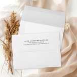 Simple Minimalist White Return Address Envelope<br><div class="desc">Simple white envelope with a return address on the back flap. All colors and sizes available.</div>