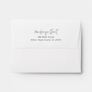 Simple Minimalist White Return Address Envelope