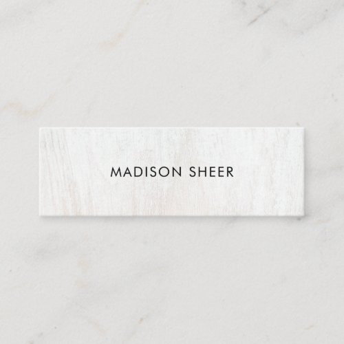Simple Minimalist White Wood  Business Card