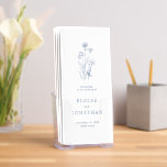 Simple Minimalist  Wildflower Chic Wedding Program Brochure<br><div class="desc">Simple Minimalist Elegant Dusty Blue Periwinkle Modern Wedding tri fold program with wildflowers. Please find more matching designs and variations from my store. And feel free to contact me for further customization or matching items</div>