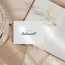 Simple Minimalist Will You Be My Bridesmaid