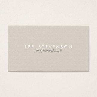 Simple Minimalistic Beige Modern Elegant Business Card