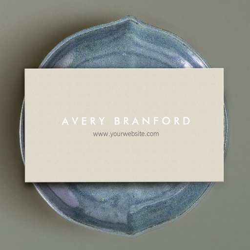 Customizable Simple Minimalistic Beige Modern Elegant Business Card Templates