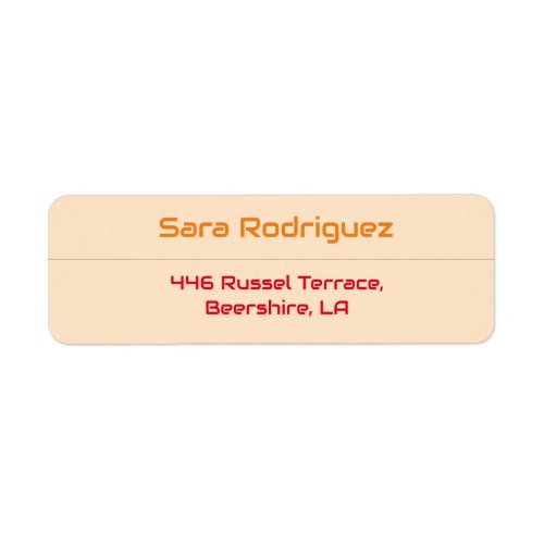 Simple minimalistic Bisque Return Address Label