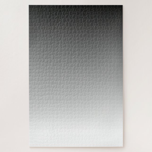 Simple Minimalistic Black to White Gradient Jigsaw Puzzle (Vertical)