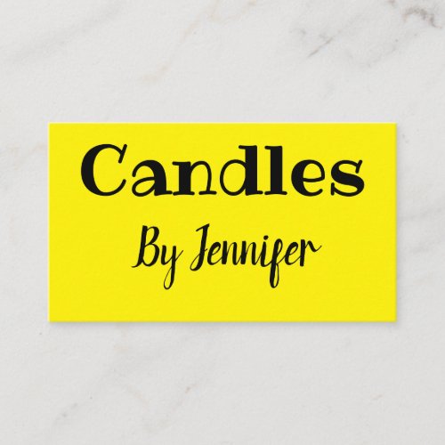 simple minimalistic custom logo white candle maker business card