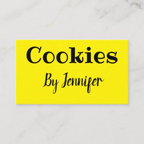 simple minimalistic custom logo white cookies business card
