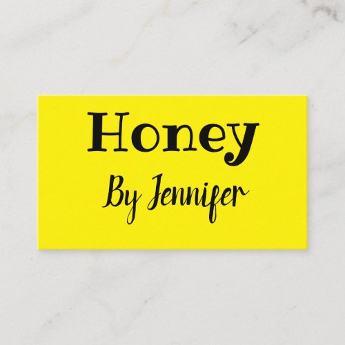 simple minimalistic custom logo white honey business card