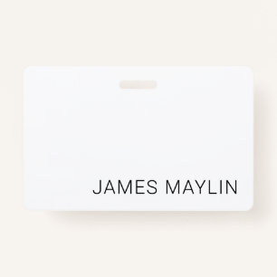 Simple Minimalistic Editable Name or other Text Badge