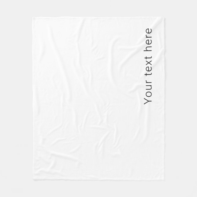 Simple Minimalistic Editable Name or other Text Fleece Blanket (Front)
