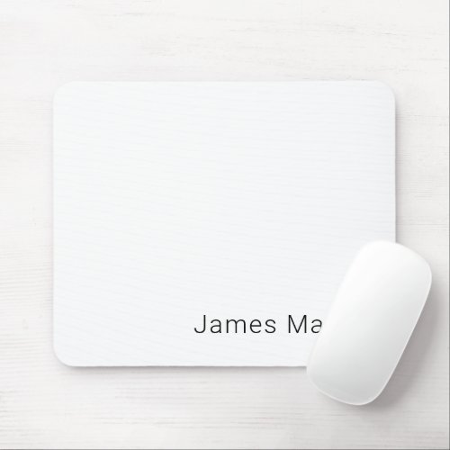 Simple Minimalistic Editable Name or other Text Mouse Pad