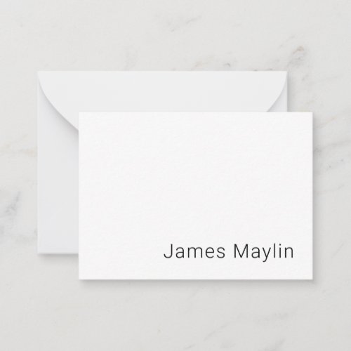 Simple Minimalistic Editable Name or other Text Note Card