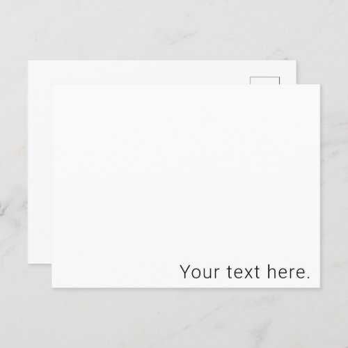 Simple Minimalistic Editable Name or other Text Postcard