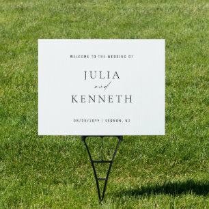 Simple Minimalistic Elegant Wedding Welcome Sign