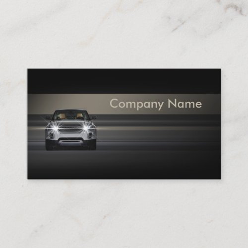 Simple Minimalistic Line Car Business Card
