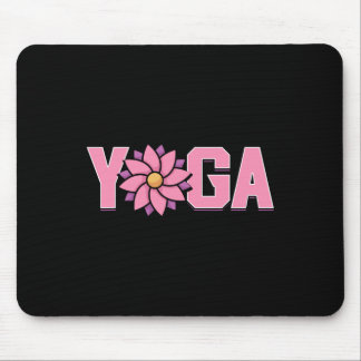 Simple Minimalistic Lotus Flower Yoga Mouse Pad