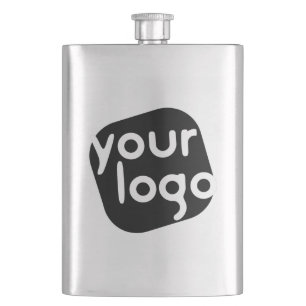 Simple Minimalistic Modern Branded Add Your Logo Flask