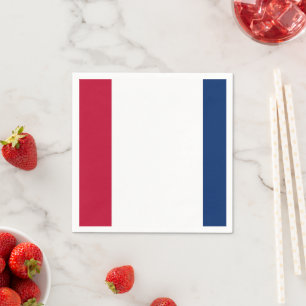 Simple minimalistic modern red white blue napkins