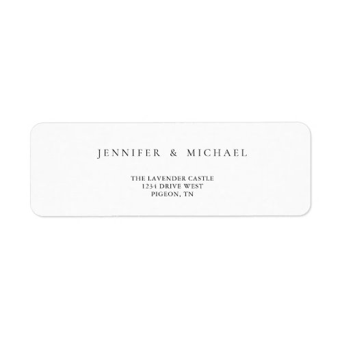 Simple Minimalistic New Home Newly Weds Label