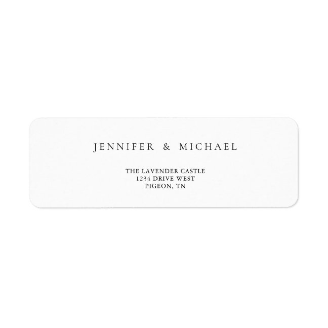 Simple Minimalistic New Home Newly Weds Label