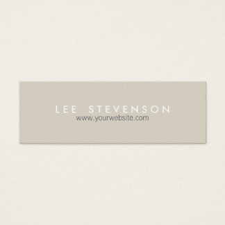 Simple Minimalistic Solid Beige Texture Mini Business Card