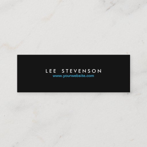 Customizable Simple Minimalistic Solid Black No. 2 Business Card Templates
