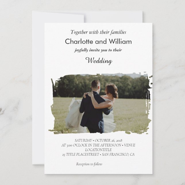 Simple Minimalistic Wedding Invitation (Front)