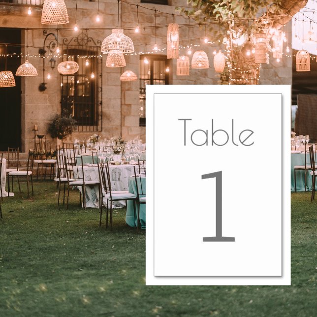 Simple Minimalistic Wedding Table Number (Creator Uploaded)