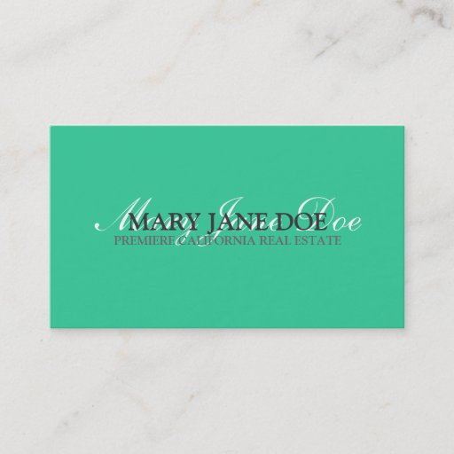 Customizable Simple Mint Green Business Card
