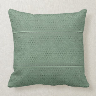 Simple Mint-Green Faux Leather Look Pattern Throw Pillow