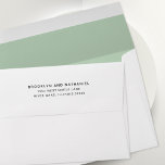 Simple Mint Green Return Address Lined  Envelope<br><div class="desc">Simple solid color mint green lined envelope with a return address on the back flap. A variety of colors available for any celebration,  event or holiday.</div>