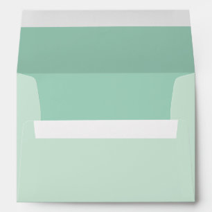 Simple Mint Green Script Return Address Printed Envelope