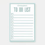 Simple Mint Green Script Your Name To Do Post-it Notes