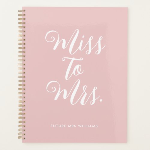 Simple Miss to Mrs Modern Wedding Planner Notebook