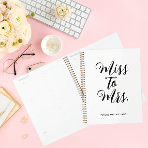 Simple Miss to Mrs Modern Wedding Planner Notebook
