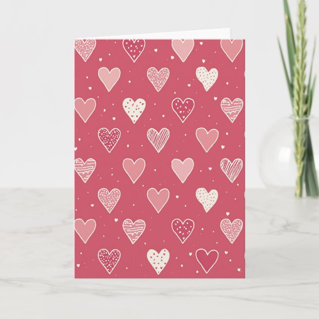 Simple Mixed Hearts Card (Front)